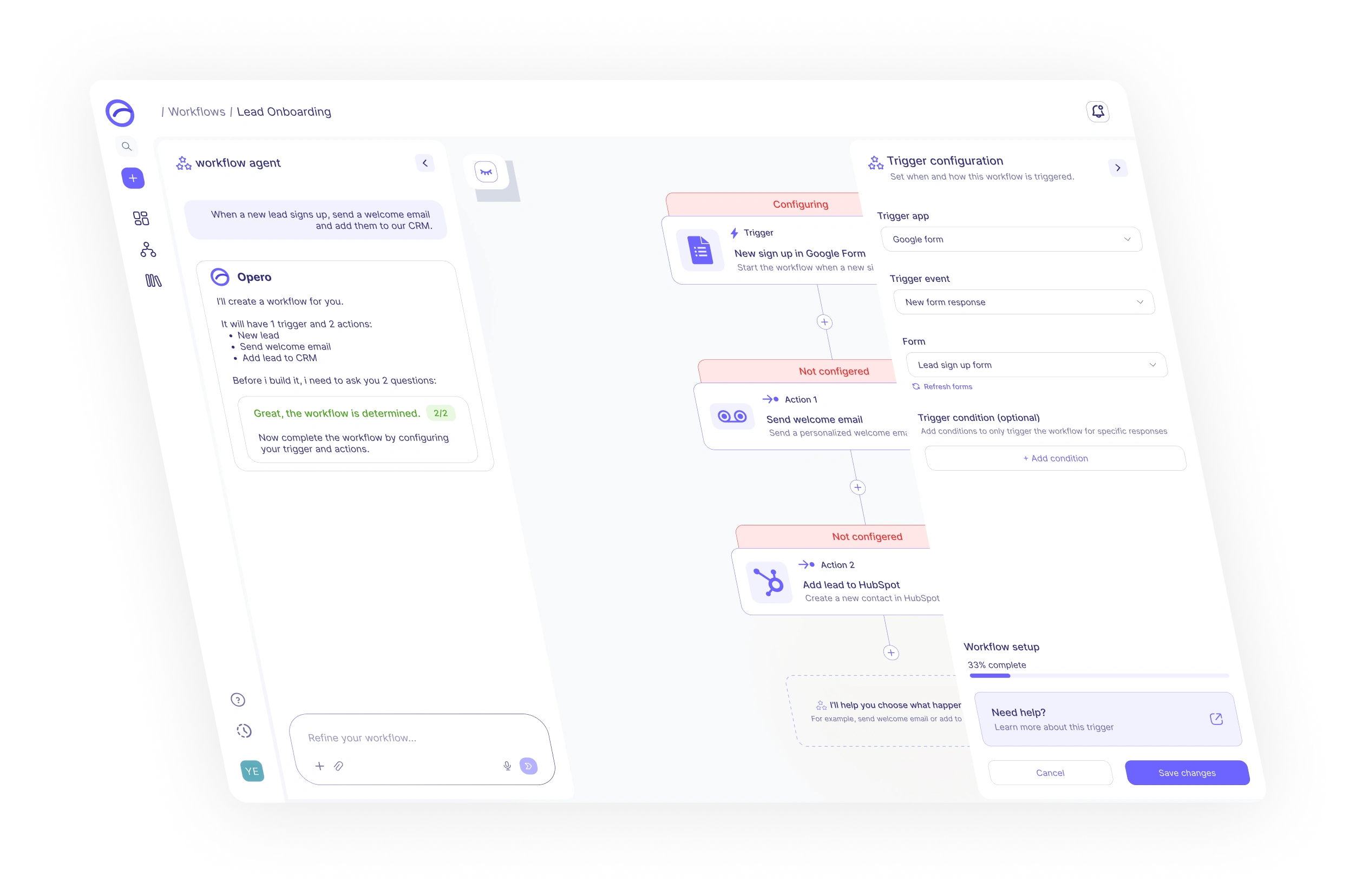 Opero workflow builder